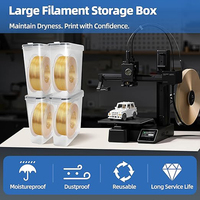 Kotak Penyimpanan Filamen Tahan Air 4L Kit 6 Buah Wadah Filamen untuk Perlindungan Filamen Pencetakan 3D Penyimpanan Filamen Portabel