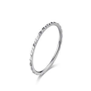 Anillos de Moda de Acero de Titanio de 1 mm, Plata, Oro, Oro Rosa, Joyería de Estilo Simple para Mujer, Regalo - Product Image 5