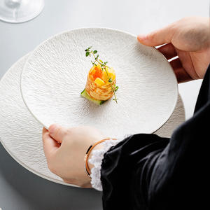 Platos de cerámica de estilo europeo creativo, vajilla de Catering con textura de <span class=keywords><strong>roca</strong></span>, bandeja para servir bistec y ensalada para restaurante y <span class=keywords><strong>Hotel</strong></span> - Product Image 5