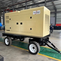 Groupe électrogène diesel mobile sur remorque à faible bruit 50KVA 100kVA 150kVA 200kVA 300kVA avec moteur Weichai ou Cummins