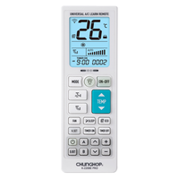 Télécommande universelle pour climatiseur avec fonction d'apprentissage, code fixe, en plastique, longue portée et affichage numérique LED