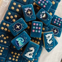 Ensemble de tuiles de mahjong américaines en acrylique Premium Galaxy Space |   Translucide multi-couches |   Chiffres arabes et jouets personnalisés |   OEM/ODM