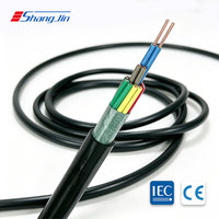 Câble de contrôle industriel ShangJin KVV-450/750V, super flexible, 7*4mm², isolé et gainé en PVC, quatre conducteurs en cuivre, vente en gros