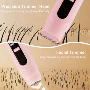 Draagbare oplaadbare 2-in-1 pijnloze elektrische epilator voor gezicht en lichaam & haarverwijderaar voor vrouwen - Product Image 3