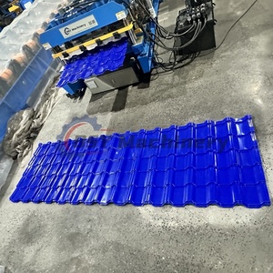 BSYグレージングルーフタイル冷間ロール成形機（PLC制御、油圧デコイラー、モーター/ギア/ベアリング付き）販売中 - Product Image 3