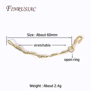 3 tipi 18K oro reale placcato irregolare forma ramo metà bracciale <span class=keywords><strong>biella</strong></span> ganci fai da te gioielli fatti a mano perla accessori - Product Image 5