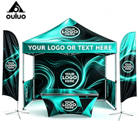 Tente de camping publicitaire 3x3m en acier camouflage imperméable 300D Oxford pour vélo, intérieur/extérieur, personnalisable, pour salon professionnel