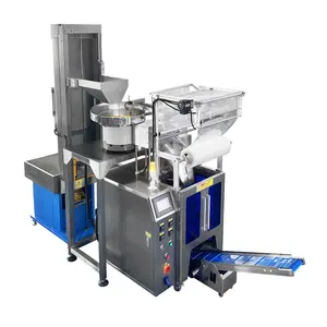 Efficient Nut Counter/ Fastener Hardware Parts Vibrator Bowl Feeder/ Screw Film Bag Packing Machine