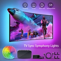 Monitor Digital RGB, layar komputer dapat diubah Monitor 65 inci TV Lampu sekitar PC latar belakang Led