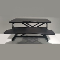 Convertisseur de bureau debout ergonomique moderne et pliable en fer, réglable en hauteur, à 2 niveaux, pour la maison, le bureau et l'école