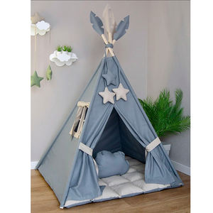 MaiBeiBi bambini al coperto giocano tenda di cotone tela bambini indiano Teepee casetta quattro pali giocattoli per bambini tende - Product Image 5