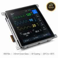 Medizinisches 5-Zoll-TFT-IPS-LCD-Display 800x480 800 Nits G+G Kapazitiver Touchscreen 3mm Abdeckglas AF-Beschichtung Eingebettetes HMI-Modul