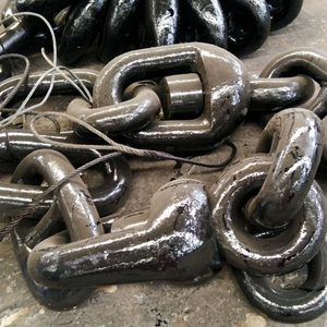 Nouveaux émerillons de chaîne d'ancre marine galvanisés à chaud, à haute résistance, revêtus de noir, pour l'amarrage de bateaux, chaîne d'ancre galvanisée à chaud - Product Image 2