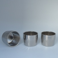 Tasse à thé artisanale en titane pur de haute pureté, martelée, style Kung Fu chinois, non revêtue, pour cadeau