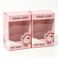 Boîte d'emballage légère pour jouets en peluche, personnalisable avec logo, en carton ondulé, pour cadeaux avec fenêtre