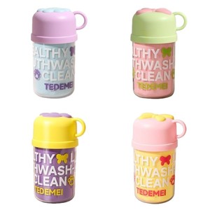 TedeMei Travel Cup Set With <b>Toothbrush</b> <b>Holder</b> For Family Portable Water Bottle For Kids Adults Pink Yellow Green - Product Image 5