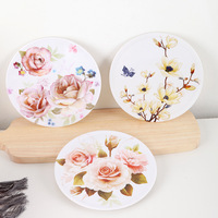 Assiettes plates en mélamine rondes bon marché personnalisées vente en gros chinois plateaux plats avec impression de fleurs pour restaurant et maison