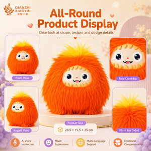 AI Warm Velvet Beast <span class=keywords><strong>Orange</strong></span> Long Fur Monster Plush Toy Yellow Hair ChatGPT 50+ Languages Voice Clone Memory <span class=keywords><strong>WiFi</strong></span> Wholesale - Product Image 5