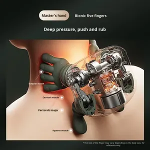 Neck Shoulder Massager with Heat Infrared Therapy USB Rechargeable Lithium Battery Simulating Manual Massage for Pain Relief - Product Image 2