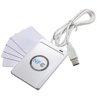 Lector de Tarjetas NFC Portátil de 13.56MHZ, Lector de Tarjetas RFID ISO14443 USB sin Contacto