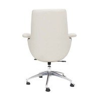 Chaise de bureau blanche confortable, chaise de bureau de direction ergonomique, chaise de bureau moderne au design élégant