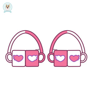 Regalo Romántico Especial para el Día de San Valentín, Bolsa de Peluche Personalizada con Cierre de Gancho y Bucle, Forro de Algodón, Osito de Peluche con Corazón, Bordado de Flamenco - Product Image 2