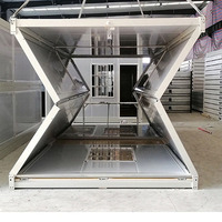Structure en acier anti-vent, maison pliable en conteneur, kit complet de panneaux sandwich pour dortoir du personnel du camp minier