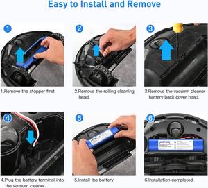 Baterí<span class=keywords><strong>a</strong></span> de Repuesto de Iones de Litio de 14.4V 14.8V 5200mAh para Aspiradora Dreame D/F9 L10, D <span class=keywords><strong>9</strong></span> Pro Max, D10s, L10s Pro Ultra - Product Image 6