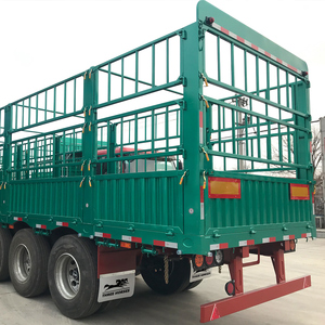 Semirremolque de carga de valla de 3 ejes, remolques de valla de pared lateral, remolque de estaca - Product Image 2