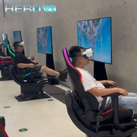 Plataforma de Movimiento Extremo HEROVR, Atracción de Realidad Virtual 360° para Parques de Aventuras Interiores/Exteriores, Construcción de Acero