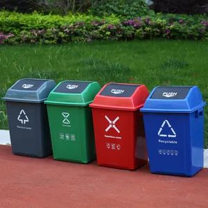 MARTES SL002 Hot Sale Standard Size Environmental Protection Waste Bin Plastic Trash Can Recycle 50 Liter Garbage Bins