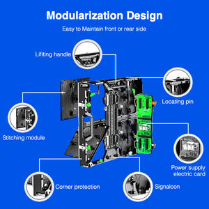 Écran d'affichage à LED de location d'épissage de <span class=keywords><strong>mur</strong></span> vidéo LED sans couture personnalisé de 500*1000mm P3.91 pour scène géante - Product Image 5