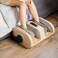 Masseur électrique Shiatsu pour les pieds et les jambes avec chaleur, compression d'air, pétrissage profond pour la relaxation à domicile, cadeau pour hommes et femmes