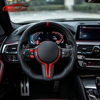 Volant sport en cuir perforé avec garniture rouge pour BMW E60 E90 F20 F30 F10 F25 E/F Chassis Upgrade
