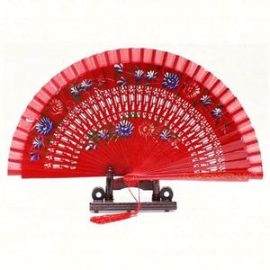 Abanico Plegable Español Vintage para Mujer, con Pintura Floral de Doble Cara, Abanico de Madera Estilo Gitano para Danza, Festivales y Decoración - Product Image 6