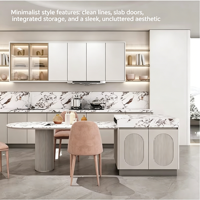 Meuble sous-évier moderne, durable et écologique en bois ignifuge avec portes vitrées et charnières, finition laquée blanche