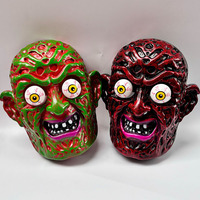 Dernier modèle Masques de terreur d'Halloween Bouncing Spring Eyes Freakish Clown Cosplay Hell Messenger Scary Face Cover Holiday Supplies