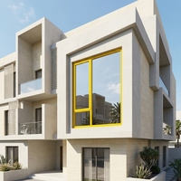 Ventana Abatible de Aluminio con Doble Acristalamiento, Aislamiento Térmico y Protección Contra Huracanes, Estilo Americano Moderno