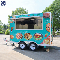 CAMPTRL Petite remorque alimentaire mobile Kebab Bbq Mini camion de nourriture entièrement équipé Cuisine mobile Camion de nourriture de rue Remorque de concession
