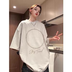 American Style Suede Summer Casual T-Shirt <b>Sleeveless</b> Solid Beaded Anti-Wrinkle Versatile Trendy Men's Fashion New Simple <b>Top</b> - Product Image 4