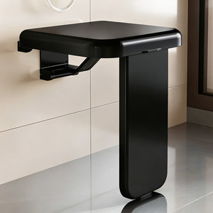 Tabouret de douche pliable mural Heron Oxygen 400x390x448mm, capacité de charge 200kg, équipement de sécurité pour salle de bain - Product Image 1