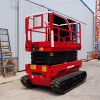 Plateforme élévatrice à ciseaux tout-terrain sur chenilles en caoutchouc, automotrice, avec plateforme extensible 6m 8m 10m 12m