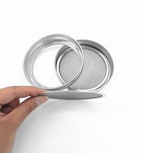 Protège-aliments en acier inoxydable 304, couvercles à lames pour pot à maçon à large bouche 82mm 86mm, 2 pièces - Product Image 5