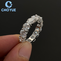Bague de mariage en argent sterling 925 massif de luxe, diamant de laboratoire D VS de 5 mm, taille brillant rond, certifiée IGI
