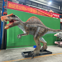 Modèle de dinosaure animatronique réaliste pour parc d'attractions électrique, idéal pour les parcs à thème sur les dinosaures