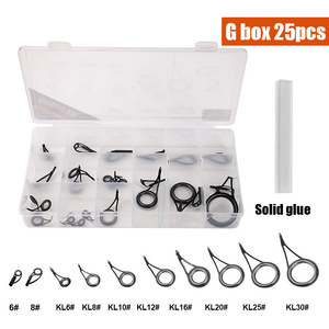 Complete Fishing Rod Guides Kit With Solid Glue For Saltwater Freshwater Fishing Tackle Accessories Stainless Steel <b>Ceramic</b> - Product Image 3