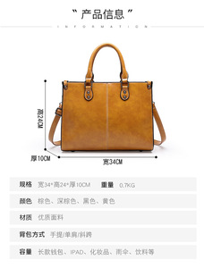 Bolsos de Mano de Cuero Vacuno Encerado de Calidad Lujosa, Bolsos de Hombro Vintage para Mujer, Bolsos Cruzados de Cuero para Dama - Product Image 3