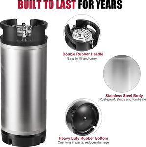 Bóng Khóa Corny Keg Cho Homebrew 5 Gallon 19 Lít Cấp Thực Phẩm Thép Không Gỉ 304 Cho Đồ Uống Bia Corny Keg Làm Sạch Keg - Product Image 3