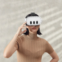 Coque de protection en silicone pour casque VR Meta Quest 3, protection anti-rayures pour la face avant, étui pour console de jeu