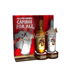Support d'affichage de bouteilles de vin en acrylique LED de bureau, écologique, pour publicité, avec logo personnalisé et quatre packs - Product Image 2
